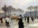 A Winter's Day on Kongens Nytorv Copenhagen by Paul Gustave Fischer